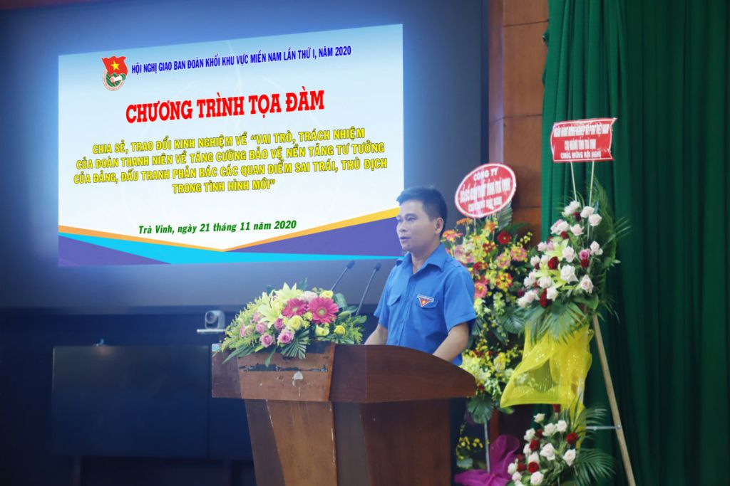 Đoàn khối Trà Vinh đăng cai Chương trình tọa đàm chia sẻ, trao đổi kinh nghiệm về “tăng cường, bảo vệ nền tảng tư tưởng của Đảng, đấu tranh phản bác các quan điểm, sai trái, thù địch trong tình hình mới”