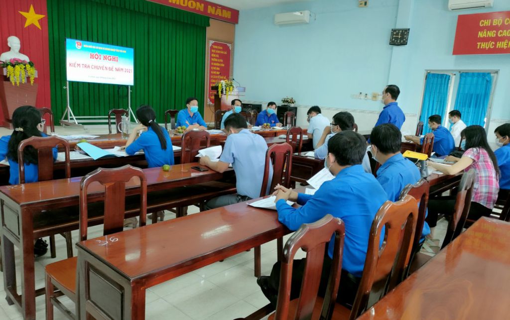 Đoàn khối tổ chức hội nghị kiểm tra chuyên đề năm 2021