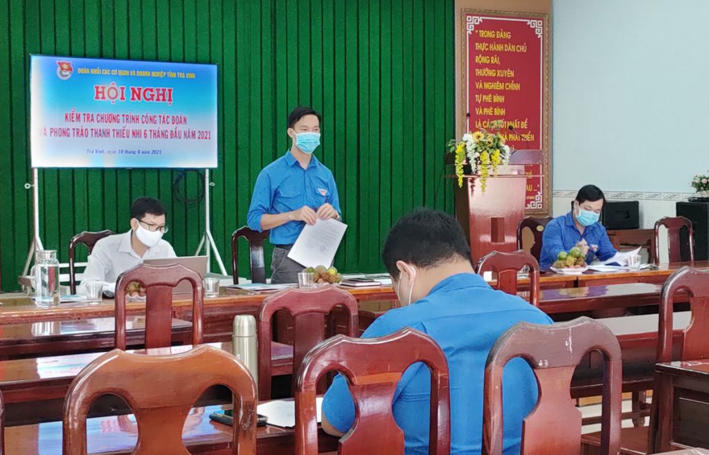 Đoàn khối tổ chức kiểm tra chương trình công tác Đoàn và phong trào thanh thiếu nhi 6 tháng đầu năm 2021