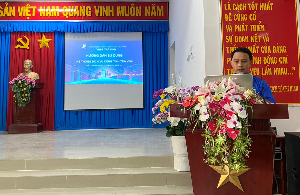 Chi đoàn VNPT Trà Vinh phối hợp chuyển đổi số cộng đồng cho các bộ đoàn, hội đội trên địa bàn huyện Châu Thành năm 2023