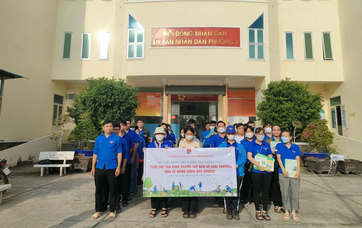 Tuổi trẻ Đoàn khối ra quân hưởng ứng phong trào “Chung tay bảo vệ môi trường – Bảo vệ dòng sông quê hương” , tháng 02/2024