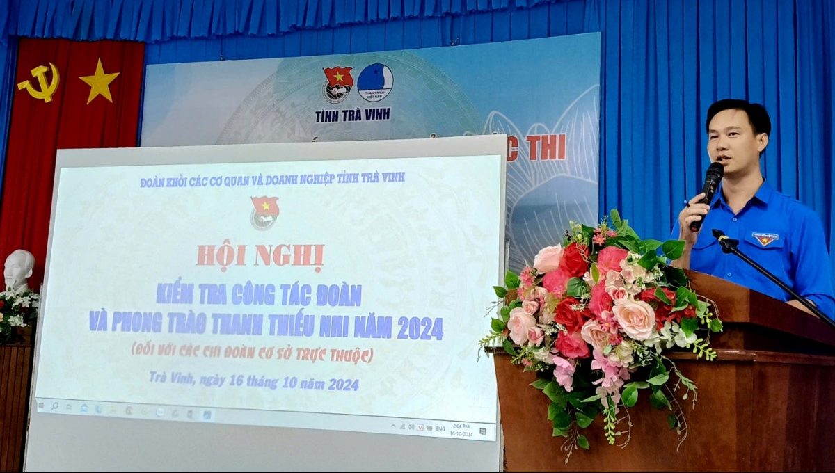Hội nghị kiểm tra công tác đoàn và phong trào thanh thiếu nhi đối với các chi đoàn cơ sở trực thuộc Đoàn khối năm 2024