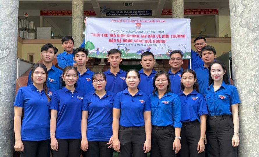 Tuổi trẻ Đoàn khối ra quân hưởng ứng phong trào “Chung tay bảo vệ môi trường – Bảo vệ dòng sông quê hương”, tháng 12/2024