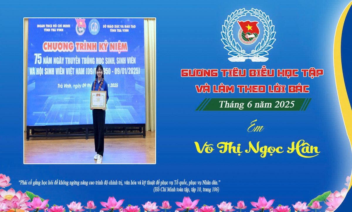 Em Võ Thị Ngọc Hân – Gương đoàn viên học tập và làm theo lời Bác